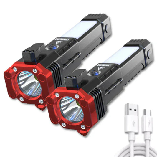 Linterna Táctica 4 en 1 con Powerbank Integrado